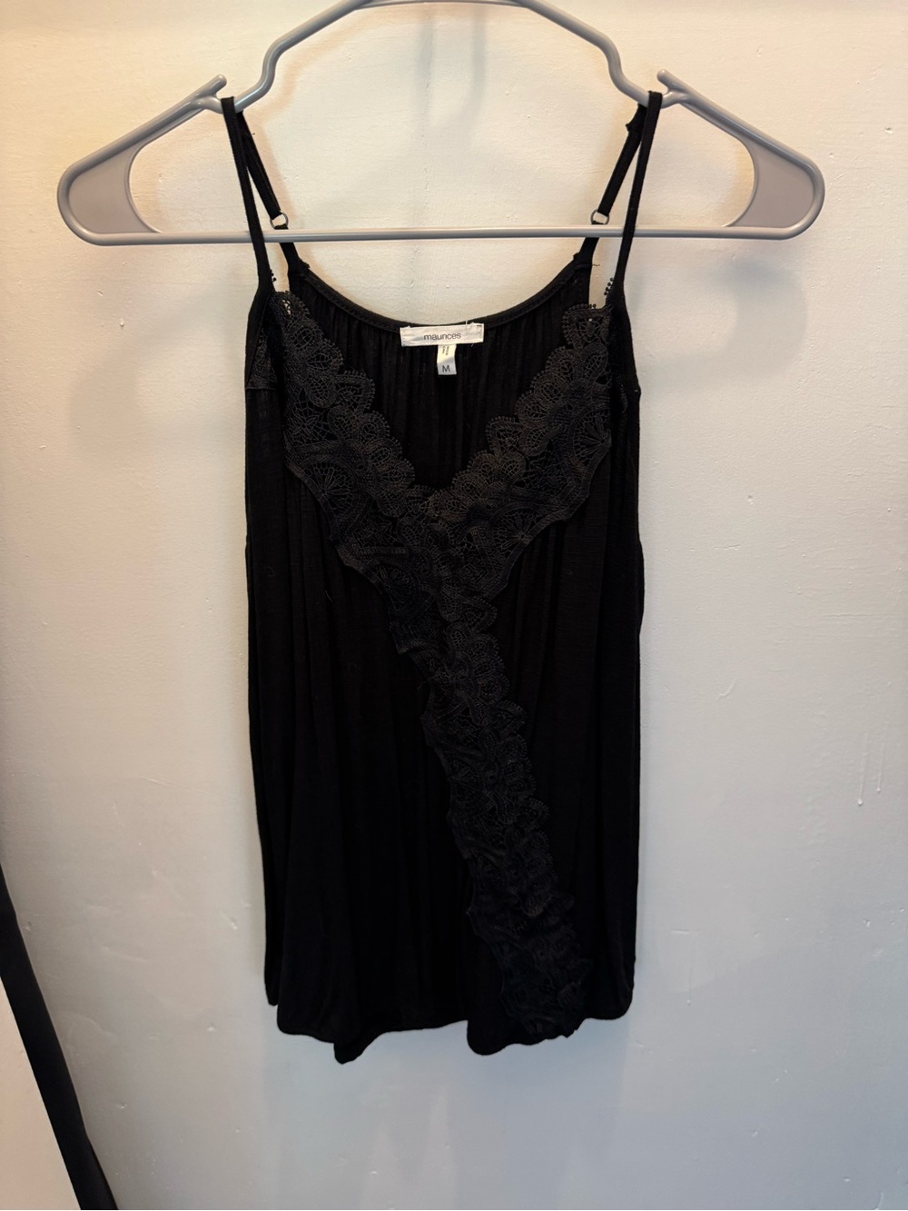 Maurices Black Lace-Detail Cami